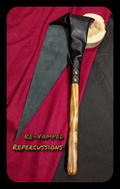 Black Leather Dragon Tail Olive