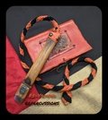 Orange and Black Braided Whip